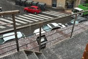 Imagen de la granizada que ha caído este martes por la tarde en Reus.