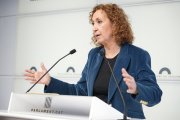 Imatge d'arxiu de la portaveu d'ERC al Parlament, Ester Capella, en roda de premsa