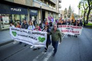 Imatge de la manifestació, convocada per la Plataforma Camp de Tarragona per la Sanitat Pública.