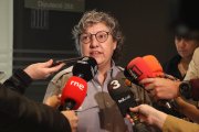 La subdirectora general de Coordinació i Gestió d'Emergències, Imma Solé, en una atenció als mitjans