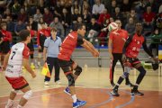 El jugador Elio Carrodeguas, durant un partit d’aquest curs amb el CV Sant Pere i Sant Pau.