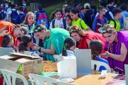 Es van repartir més de 130 jocs romans per tot el recinte dels jardins del Camp de Mart.