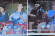 Gavi i Lamine Yamal en una atracció de PortAventura World.
