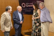 L’edil Òscar Subirats; el president de Gresol, Emili Correig; l’alcaldessa, Sandra Guaita; i el director general de Gresol, Robert Moragues.