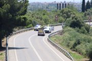 Imatge de l'operatiu que ha participat en l'accident de Vila-seca.