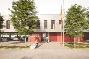 Imatge virtual de com està previst que es vegi el Parc de Bombers de Reus reformat.