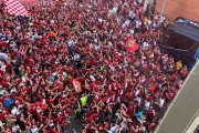 Imatge de la rebuda del Nàstic aquesta tarda al Nou Estadi