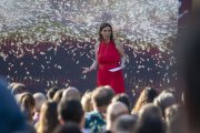Sandra Guaita, durant un moment de la conferència.