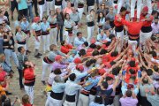 Els castellers de Madrid, en una actuació.