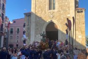 Imatge de la tradicional Processó en honor al patró dels pescadors.