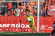 Dani Rebollo durant el duel contra el Real Murcia a casa.
