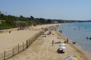 Imatge de la zona per a gossos a la platja Llarga de Tarragona.