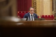 El president del Parlament, Josep Rull, durant el ple