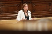 La consellera de Territori, Habitatge i Transició Ecològica, Sílvia Paneque, intervé al ple aquest dimarts