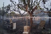 Estat en que ha quedat el càmping Vendrell Platja afectat per dos incendis.