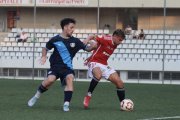 L’extrem del Nàstic, Pau Martínez, durant el duel contra l’Hospitalet del darrer dissabte.
