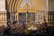 Imatge d’arxiu d’una edició passada de les festes de Santa Tecla durant l’entrada del Braç a la Catedral de Tarragona.