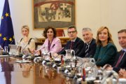 Imatge d'arxiu dels ministres Díaz, Montero, Bolaños, Grande Marlaska, Alegria i Planas