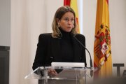 La portaveu d'ERC a l'Ajuntament de Tarragona, Maria Roig, durant el plenari municipal.