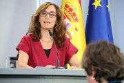 La ministra de Sanitat, Mónica García, aquest dimarts en roda de premsa