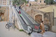 Un dels elevadors de la ciutat amb més incidències són les escales mecàniques del carrer del Vapor, instal·lades l’any 2010
