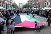 Imatge de la manifestació a la plaça de la Font.