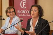 La consellera d’Economia i Finances, Alícia Romero, durant la conferència a El Círcol.