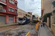 Fotografia de l'inici de les obres de la primera fase de la remodelació del carrer del Doctor Ferran, el passat 29 de setembre