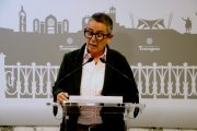 La consellera d'Hisenda de Tarragona, Isabel Mascaró, durant la presentació del pressupost