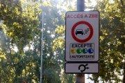 Un cartell que indica l'accés a una ZBE.