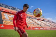 El segon capità del Nàstic, Marc Montalvo, al Nou Estadi.