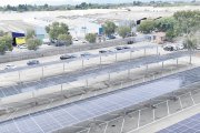 Fotografia d'arxiu de la planta solar fotovoltaica del dipòsit municipal de vehicles, on està previst que es col·loquin les bateries.