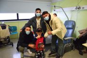 Els jugadors del Reus Futbol Club Reddis visiten l’Hospital