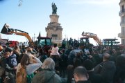 Imatge de la marxa simbòlica dels pagesos per mostrar el rebuig envers l'acord del Mercosur