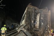 Imagen del tren accidentado.