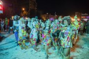 Imatge de la Batalla del Confeti, aquest diumenge, amb motiu del Carnaval reusenc.