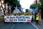 Manifestació dels treballadors d'International Paper a Tarragona