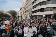 Imatge de la manifestació per exigir una atenció continuada de l'ictus a l'hospital Joan XXIII de Tarragona