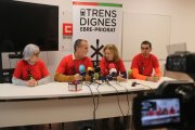 Representants de la Plataforma Trens i Transports Dignes