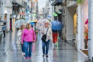 Imagen de un episodio de lluvia en Reus.