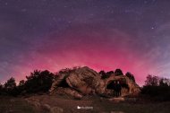 Imatge de l'aurora boreal des de Prades.