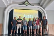 Responsables, col·laboradors i participants del festival en la presentació que es va fer ahir a Tarragona.