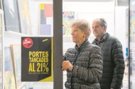 Lalós Blasi i Antoni Pinyol a la galeria que tenen al carrer del Vidre de Reus.