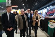 La presidenta de la FEHT, Berta Cabré, el president de la CONFECAT, Santiago García-Nieto, l'alcalde de Salou, Pere Granados, i el regidor de Promoció Econòmica de Reus, Josep Baiges, en la inauguració de TurisMarket.