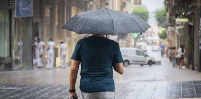 Imagen de archivo de un episodio de lluvias en Tarragona.