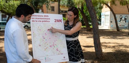 Fotografia de l’acte de presentació del pla d’inversions en manteniment de la via pública d’enguany.
