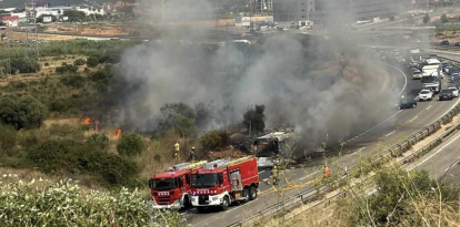 Incendio en la A-7