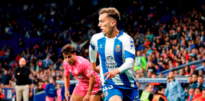 Kenneth Solerm durant un partit amb l'Espanyol.