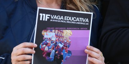 Un cartell anunciant la vaga de dimecres vinent