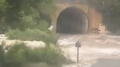 Imatge de les inundacions a l'Ametlla de Mar